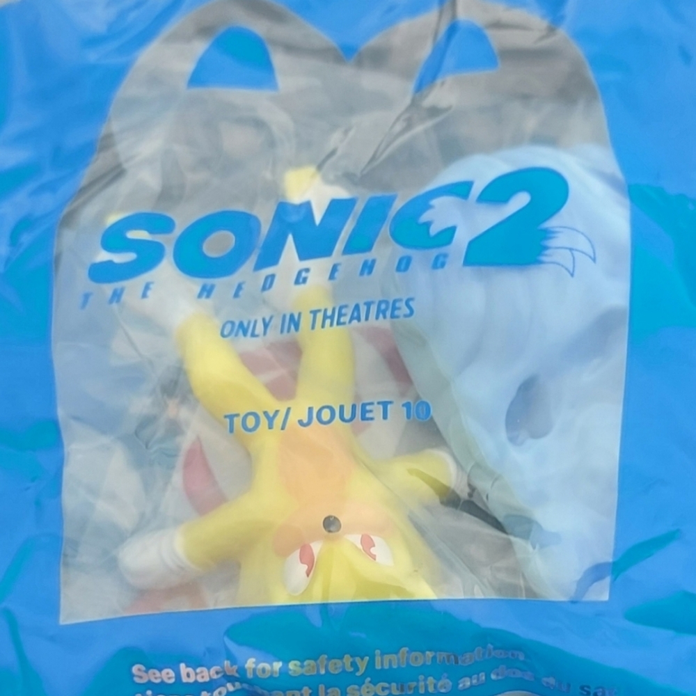 SUPER SONIC McDonalds Sonic the Hedgehog 2 Mystery Surprise Happy Meal toy
